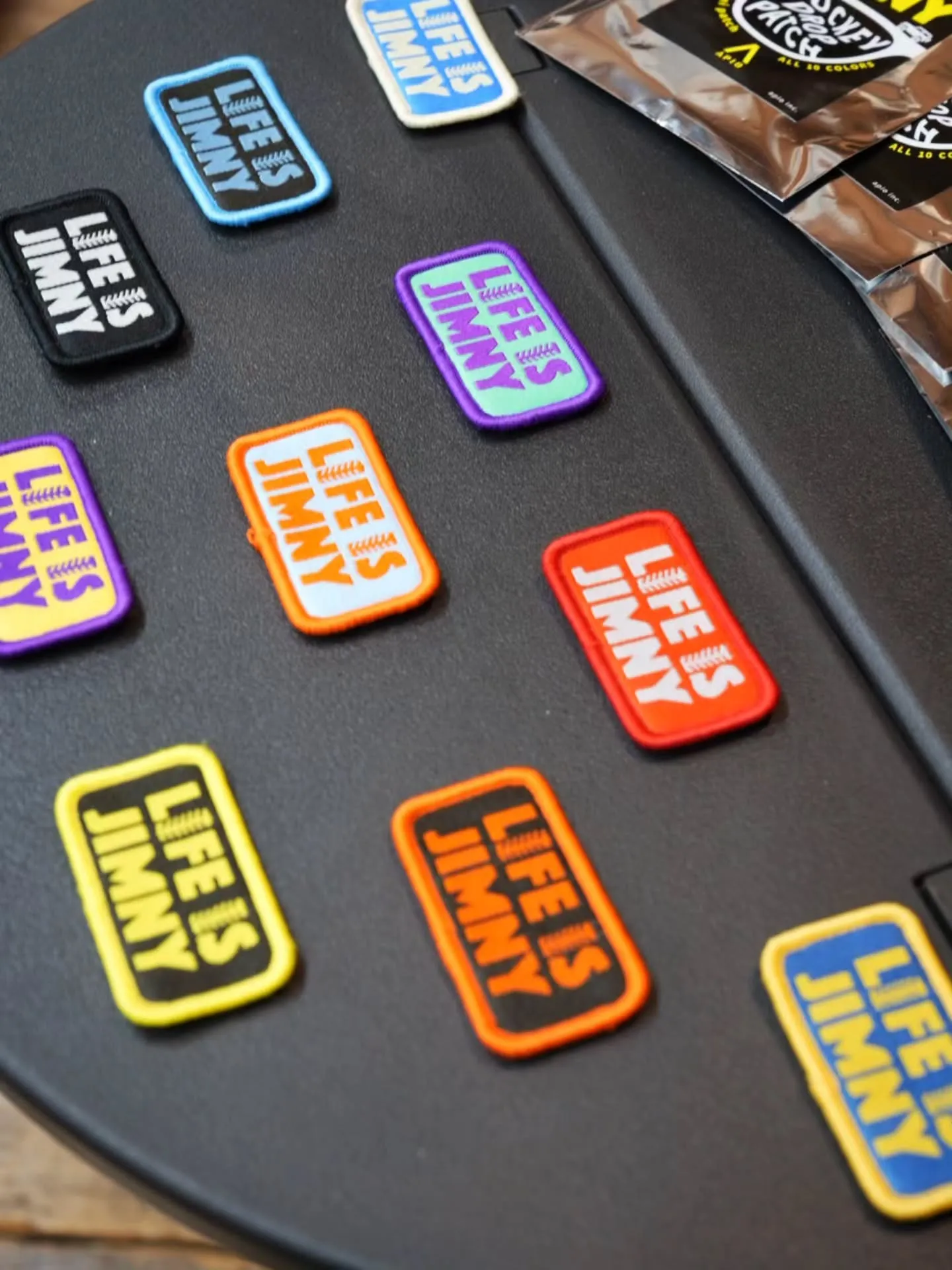 LIFE IS JIMNY パッチ、レジ前にて好評販売中です...